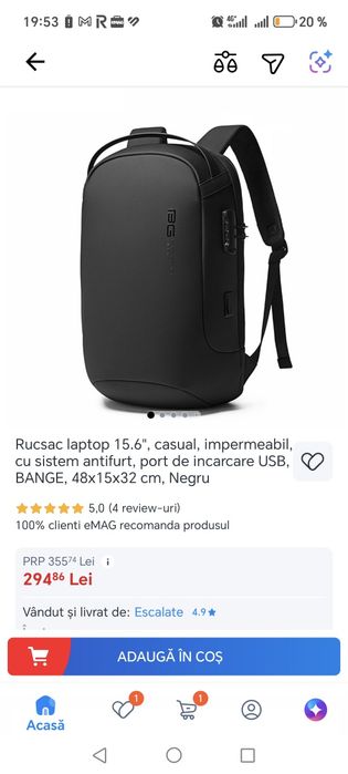 Rucsac laptop inteligent Rucsac Inteligent Pentru Laptop Bg Future Aesthetics, Impermeabil,
