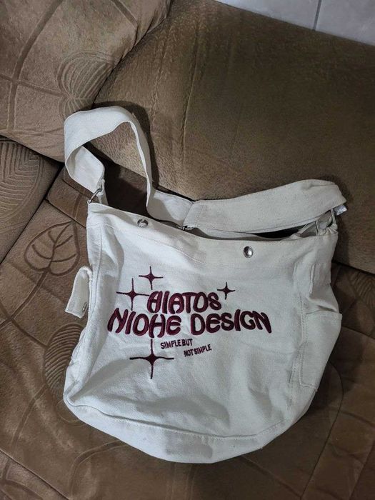 Белые сумки через плечо (2 шт), стильные