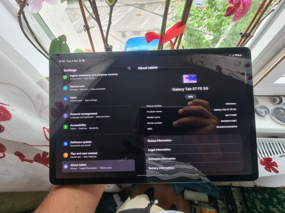 Tabletă Samsung Tab S7 FE 5G
