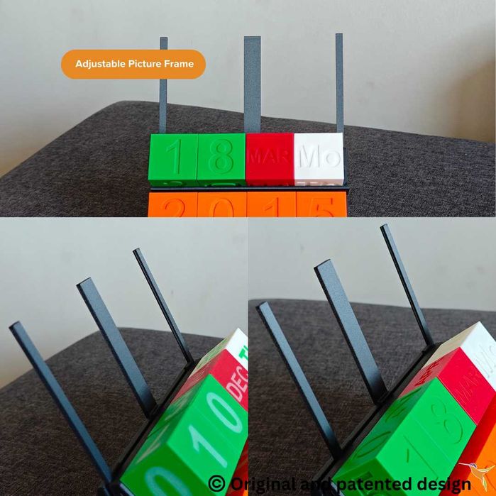 Персонализиран вечен календар с фоторамка, Светещ в тъмното, Послание