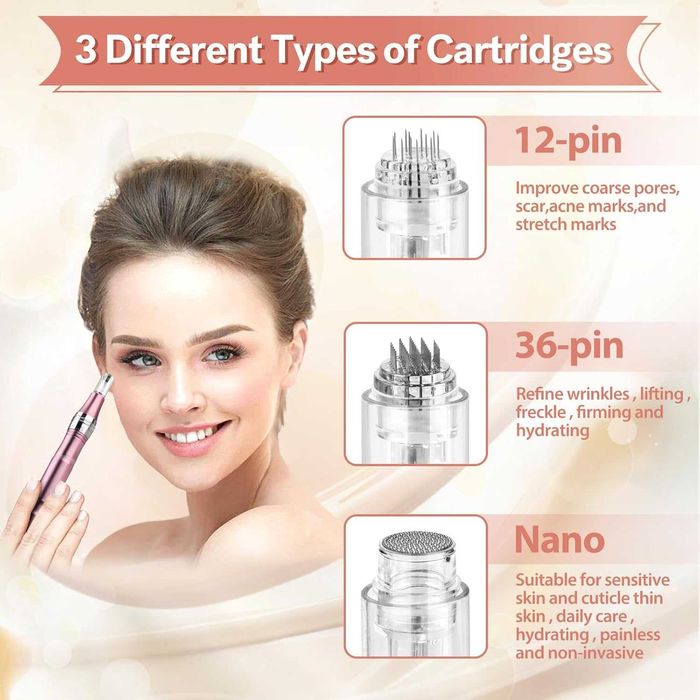 8-скоростна електрическа писалка за микронидлинг Dermapen с микроигли