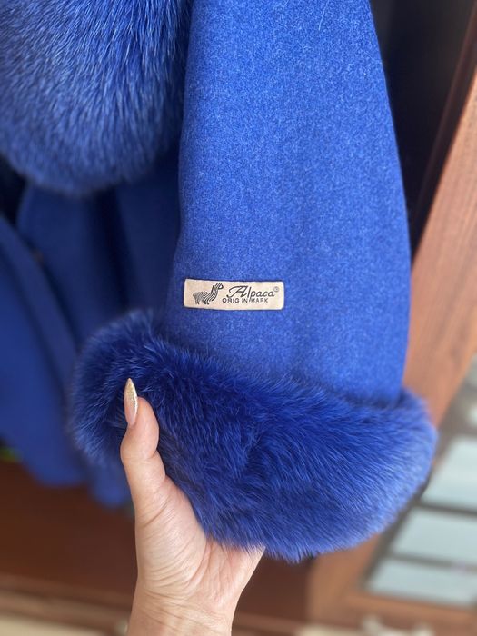 Кашмирено палто с естествен пух от Алпака