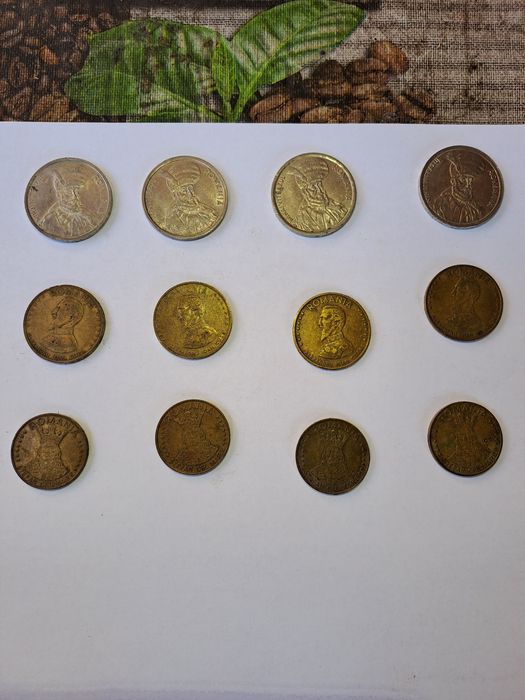 Monede de colecție. 100 lei, 50 lei, 20 lei.