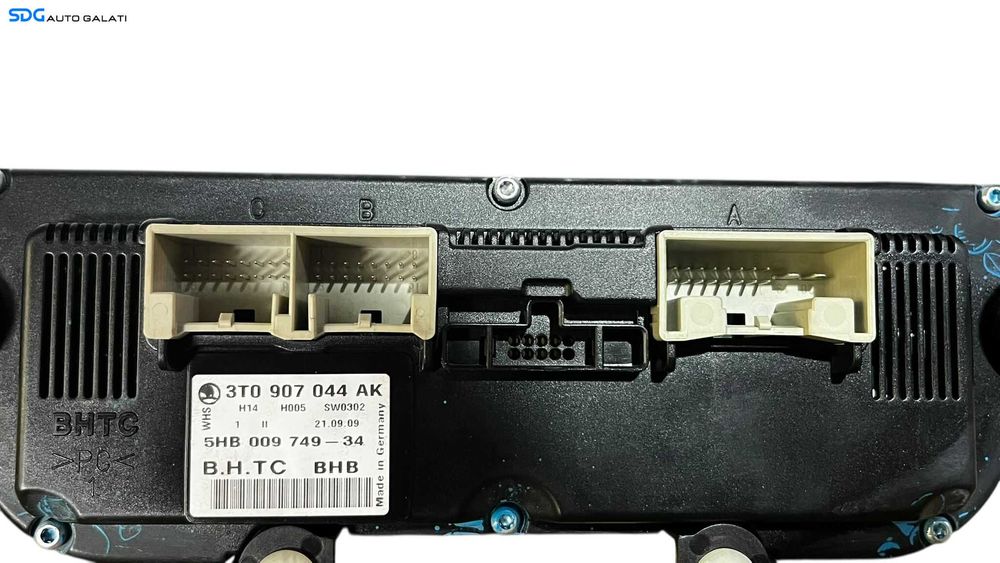 Panou Modul Unitate Comanda AC Aer Conditionat Clima Climatronic Dublu Dual Zone Skoda Octavia 2 2008 - 2013 Cod 3T0907044AK [LC0655]