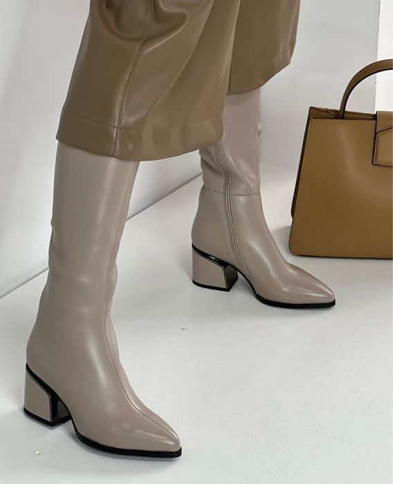 Сапоги зимние кожанные