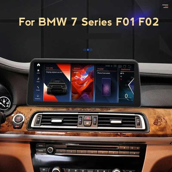 Navigatie Android Bmw Seria 7 F01 / F02 2009-2015 Carplay Youtube Waze