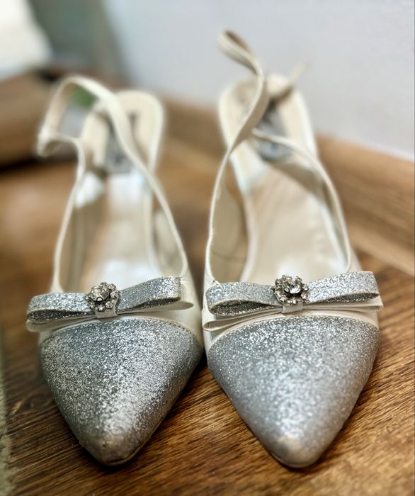 Pantofi mireasa alb perla CHRISTIAN ALBU - facuti la comanda