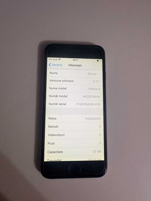 Iphone 6, 91% viata baterie, 32 GB