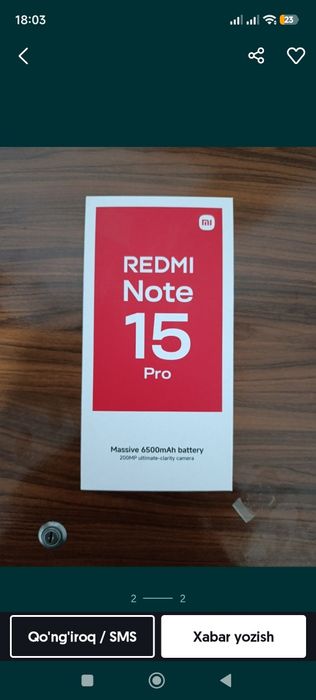 Redmi Not 15 pro telefoni srochno sotiladi 8/256