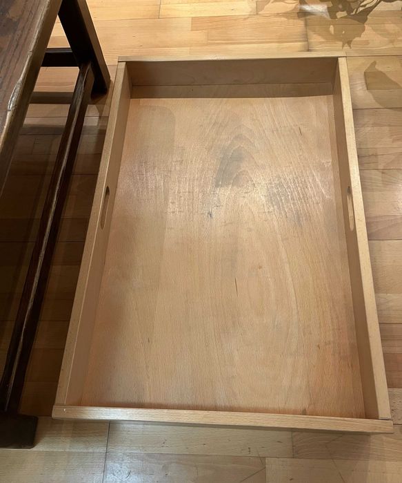 Masa de infasat din lemn, atasabila la patut bebe