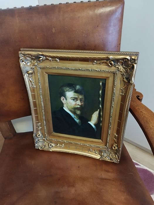 Страхотна картина портрет масло 19век