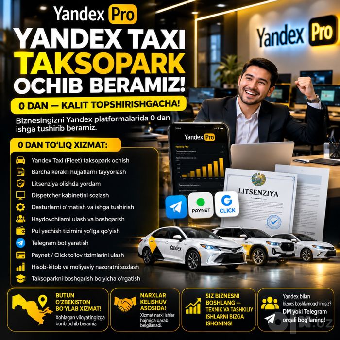 Yandex taksopark ochib beramz