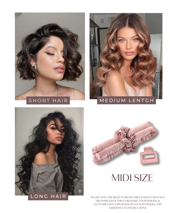 Heatless Curler Eternal Muse Midi + Pieptăn păr ondulat