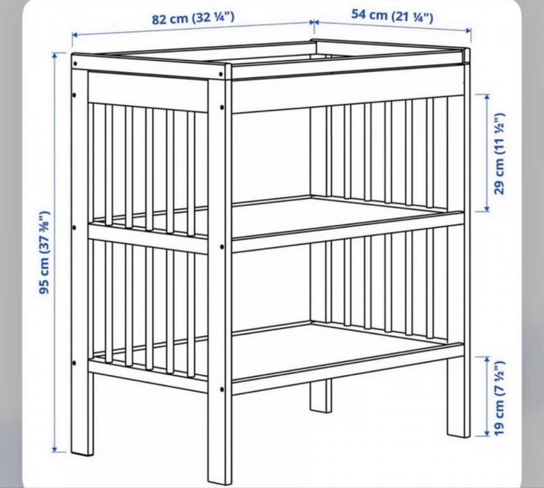 Măsuță de înfășat Gulliver Ikea cu salteluta si huse