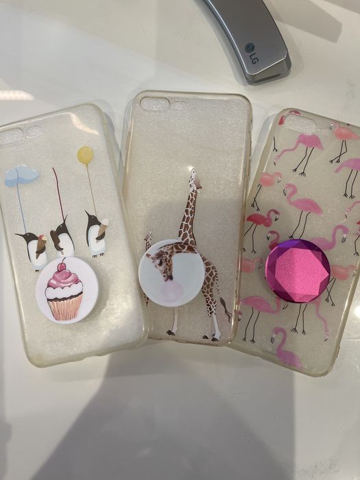 Калъф за Iphone 8/7 plus с дизайн и поп сокет