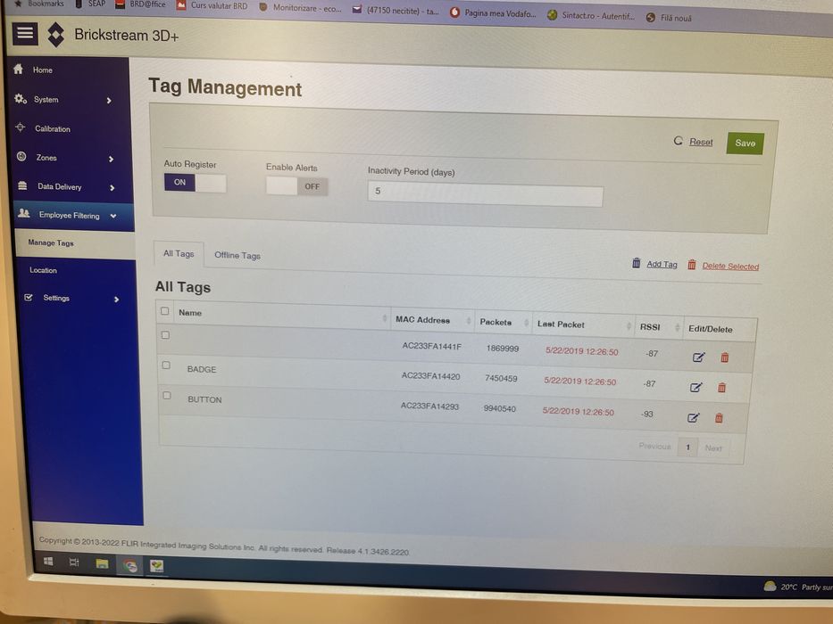 Camera 3D people counter analiza mișcare Brickstream