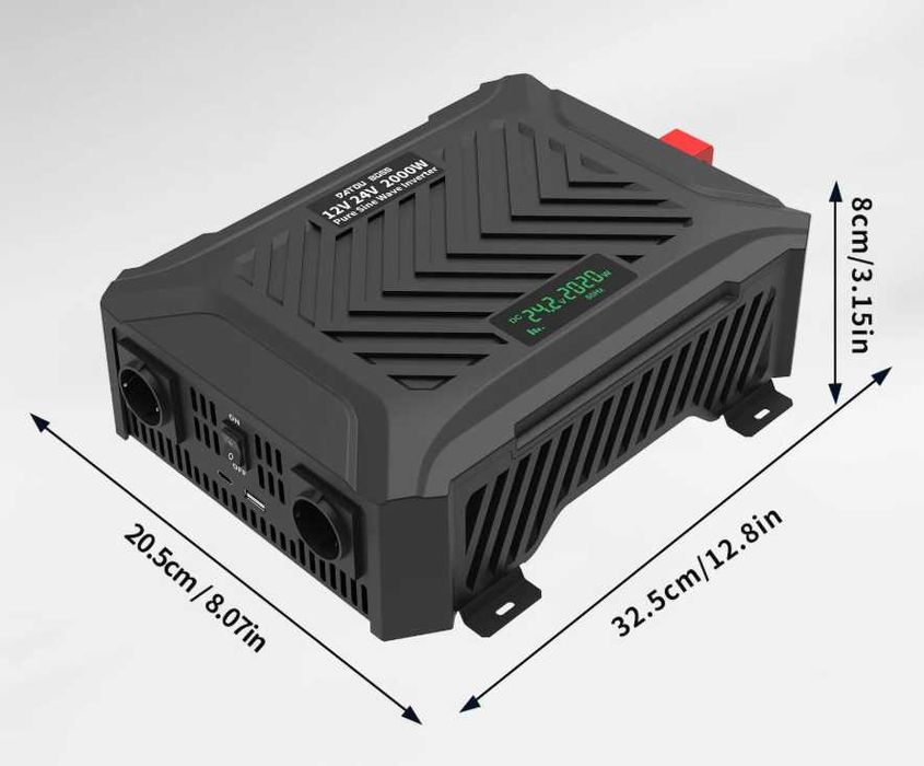 Универсален инвертор чиста синусоида DC 12/24v/AUTO/ към AC220v -4000W