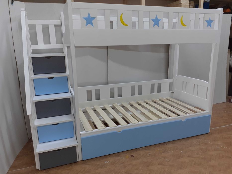 TRANSPORT GRATUIT.Pat etajat-supraetajat din lemn masiv.Cod 3526