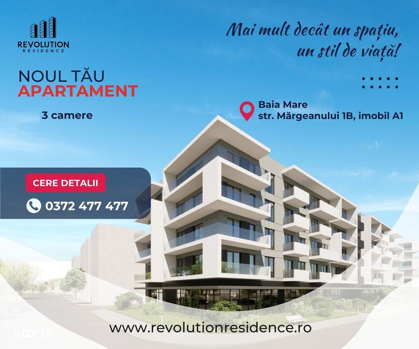 COMISION 0% - Apartamente 3 camere - Margeanului 1B-A1, Baia Mare