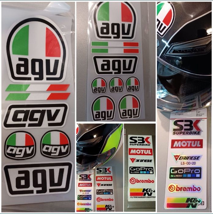 Авто-мото стикери, лепенки за каска, Скутер, Тротинетка K&N BREMBO AGV