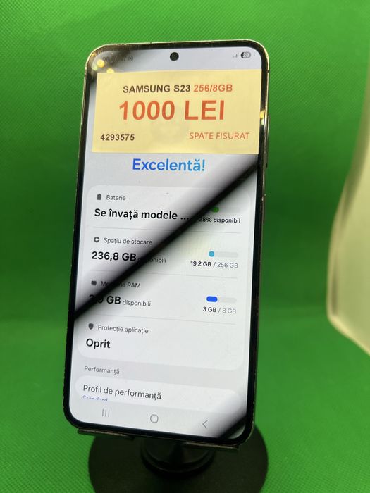 Samsung S23 256/8gb fisurat•Amanet Lazar Crangasi•42935