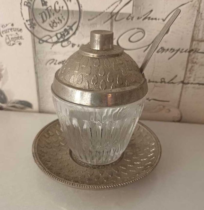 Мельхиор периода СССР. Соусница, горчичница