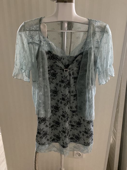 Новая ночнушка с накидкой цвет нежный ментол М Турция НВВ