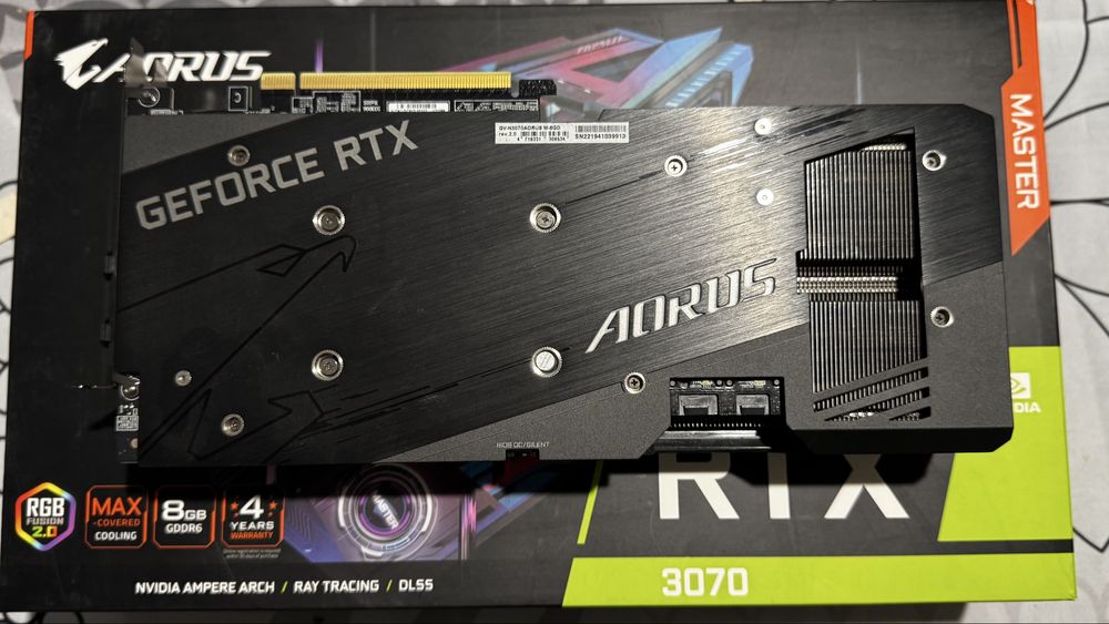 Видео карта Gigabyte Aorus Master RTX 3070
