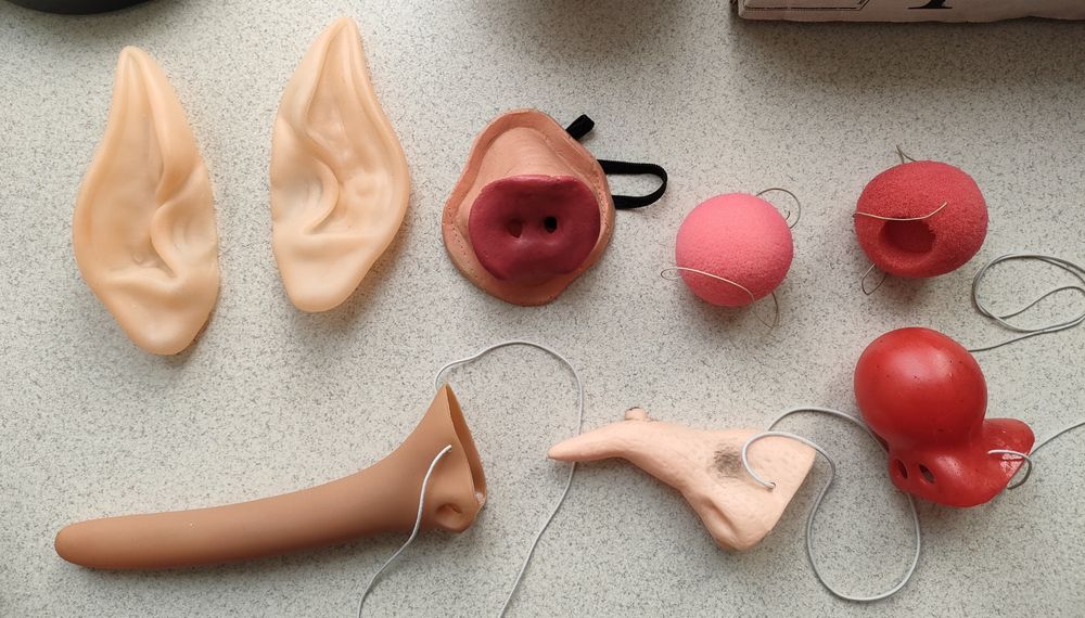 носы, уши для костюмов.