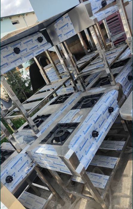 Газ плита 6 конфорки газ плита Gaz plita газ плита из нержавейки gazpl