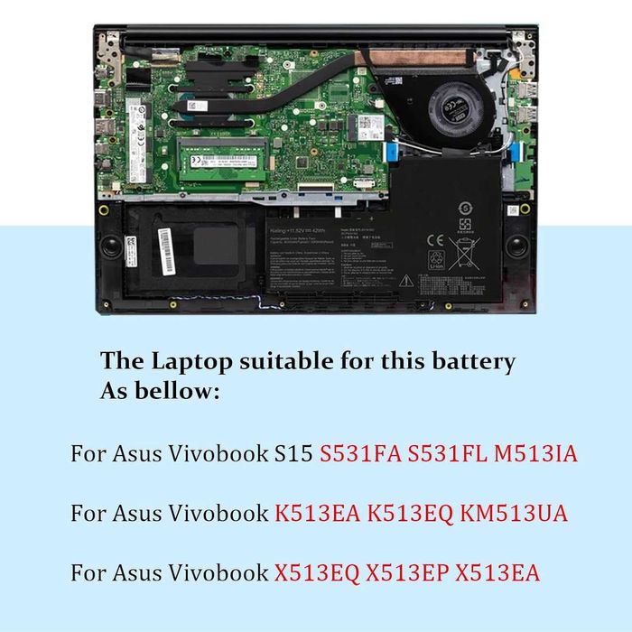 Baterie Laptop ASUS K513 S15 S531 M513 X513 Noua!