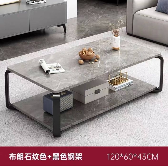 Журнальный стол с МДФ столешницей и металлической рамой 120×60×43 см