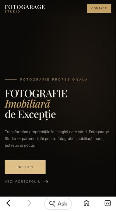 Site de prezentare + poze si filmari profesionale | Brașov | Gata în 7 zile