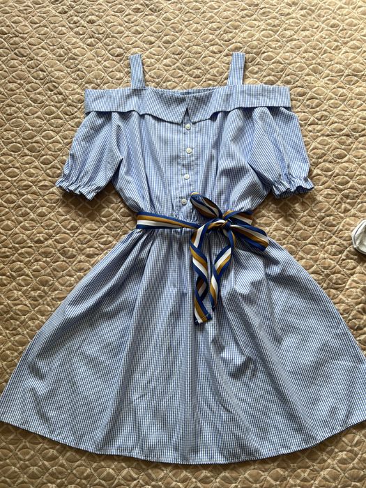 Голубое платье летнее