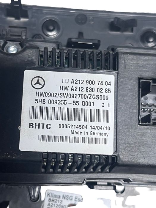 Panou Clima Mercedes-Benz E-Class W212 2009 -> A2129007404