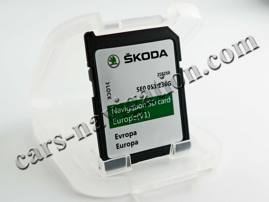 Диск SD карти за навигация 2026 2027 Шкода Skoda Octavia Yeti Superb Fabia Praktik Roomster