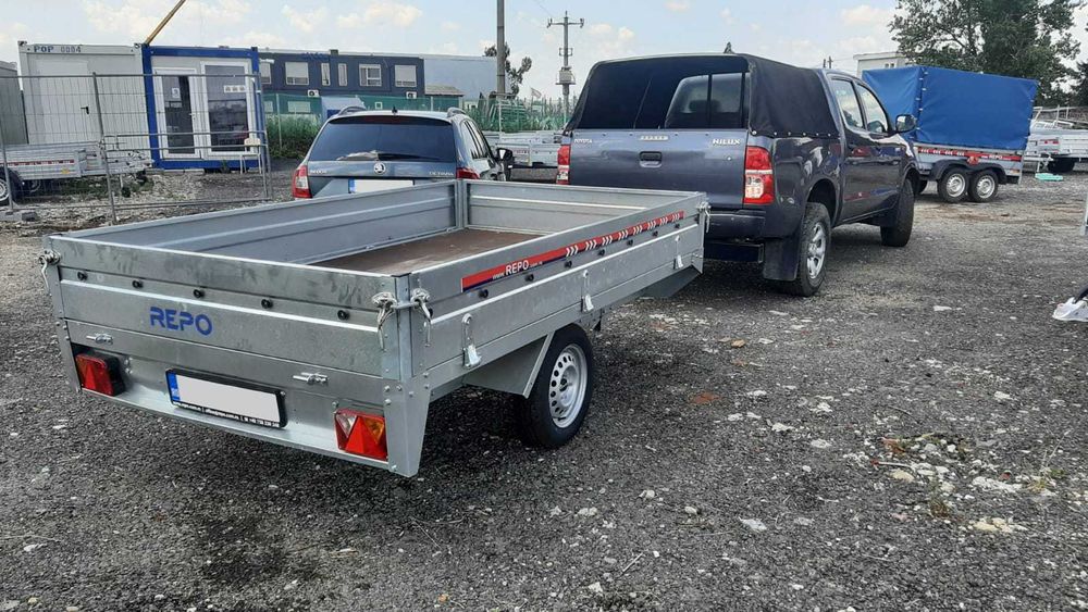 Remorca REPO noua CARGO 750 kg obloane detasabile apicola carte RAR