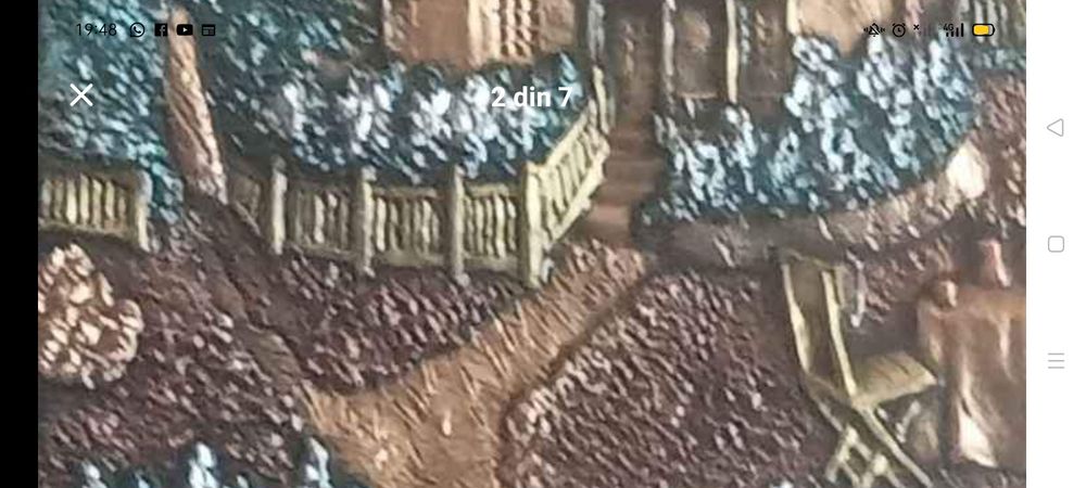 Tablou  lucrat manual din foaie  de cupru