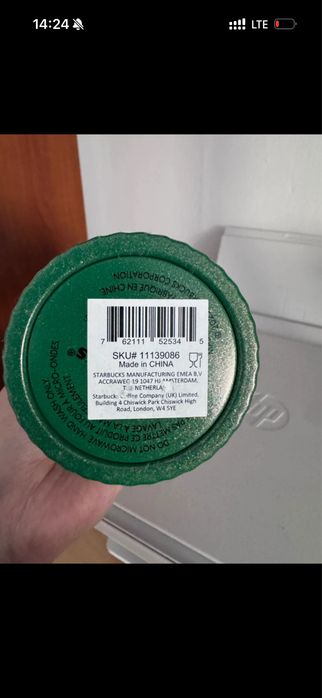Pahar Starbucks Tumbler original cu pai, model verde în degrade, SKU 11139086