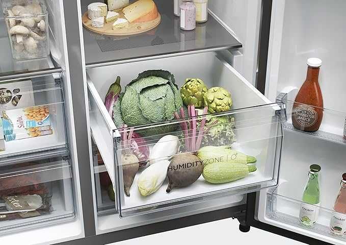 Нов инверторен хладилник с фризер Haier Side by Side 90 Series 5 HSW59F18EIMM / Total No Frost / Smart hON диспенсър/ледогенератор