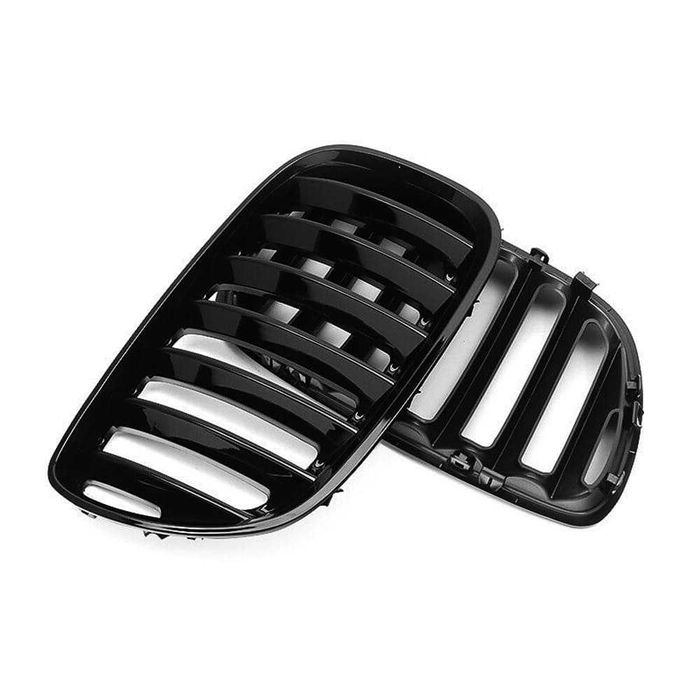 Grile Sport Nari Simple BMW X5 E53 Facelift, 2004-2006, Negru Lucios