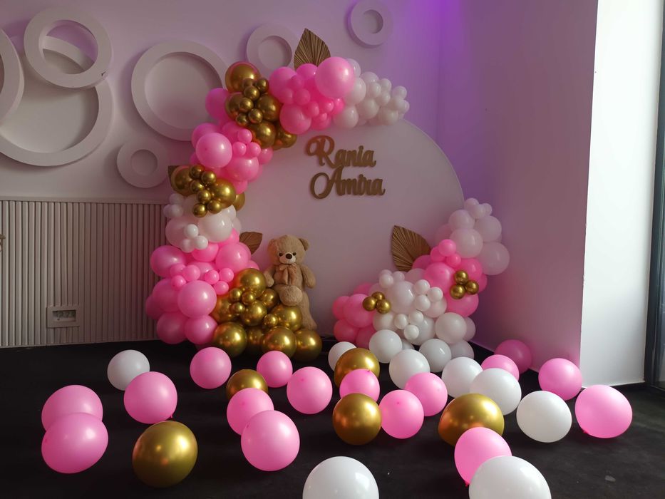 Aranjamente botez/cristelnita Arcada baloane Photocorner DECOR PARTY