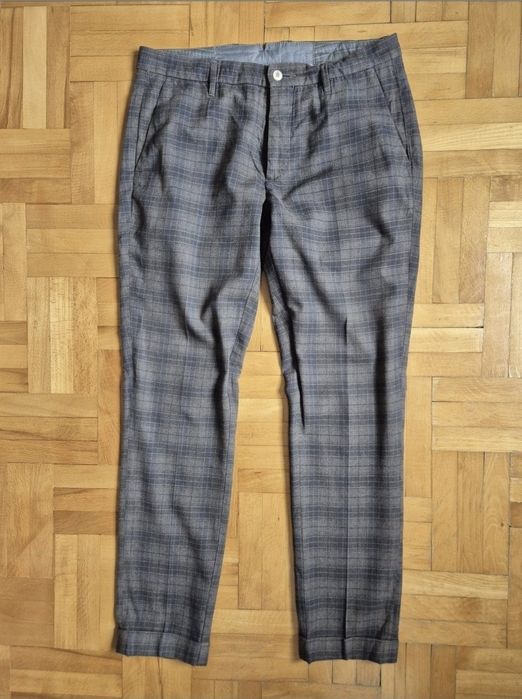 Pantaloni groși lux Siviglia White, Bumbac și Lână - Bărbați W32 / M