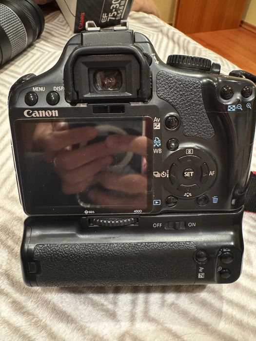 Pachet complet Canon EOS 450D | 2 Obiective, Grip Vertical, Accesorii