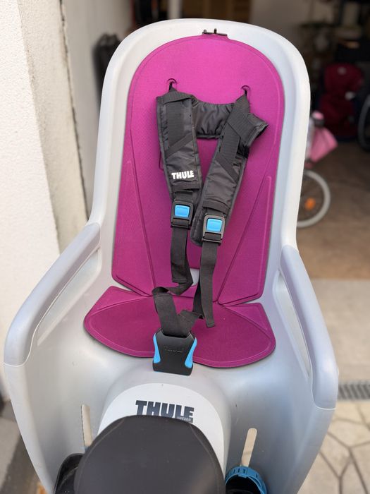 Vand scaun pentru copii, cu montare pe bicicleta in spate - Thule RideAlong Light Grey/ Purple