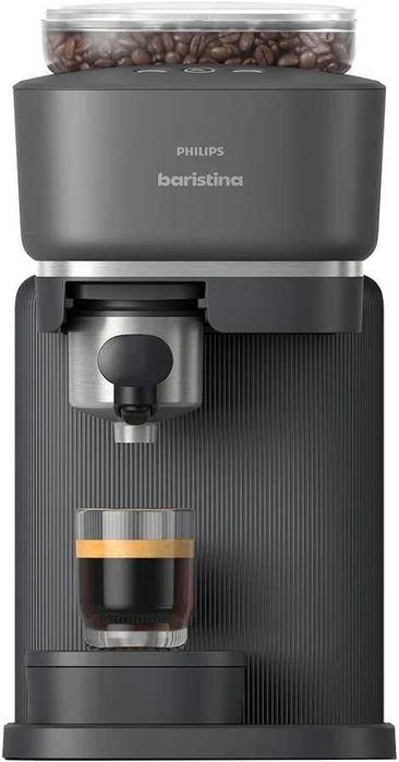 Espressor Philips Baristina BAR300/60, 1500W, 16 bar, 1.2 L, presiune exacta, dozaj precis, tava detasabila, negru