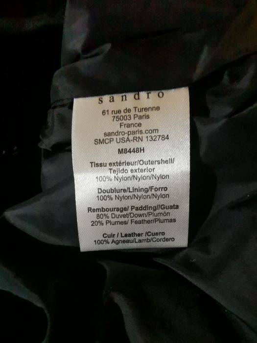 Geaca puf Sandro Paris noua, model Mea Culpa