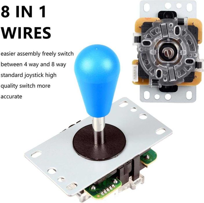 Комплект аркадни джойстици и LED бутони Zero Delay USB,PC/Raspberry Pi