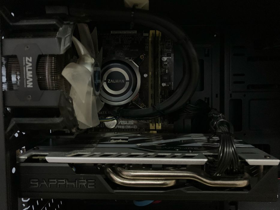 Геймърски компютър i7-4770 / RX 580 8GB / 480GB SSD / Gold PSU+Монитор