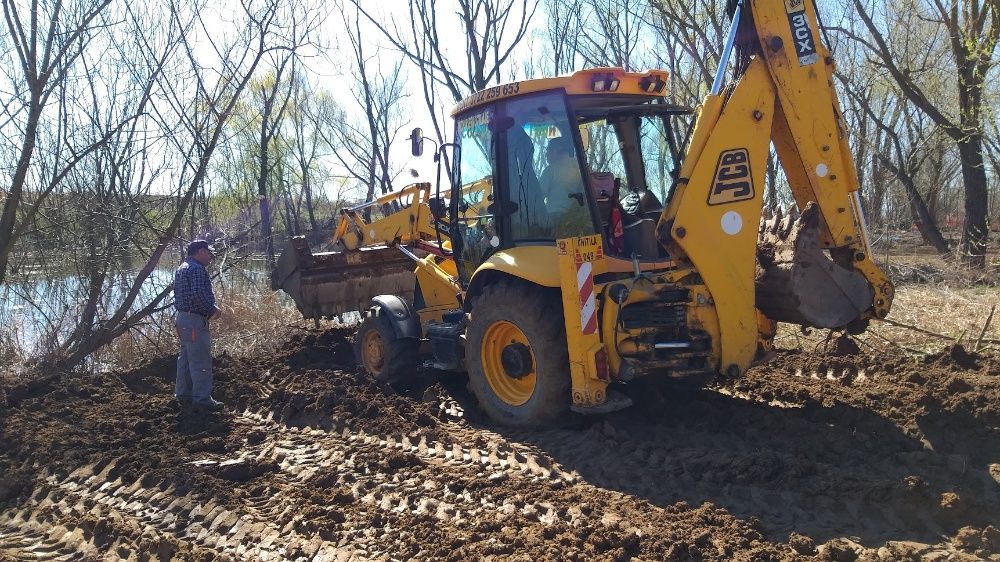 demolari cu buldoexcavatorul , defrisari , excavatii